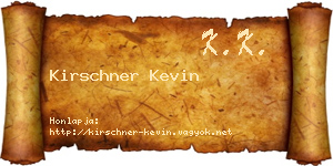 Kirschner Kevin névjegykártya